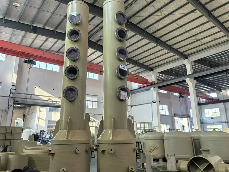 Tháp Polypropylen để hấp thụ khí thải